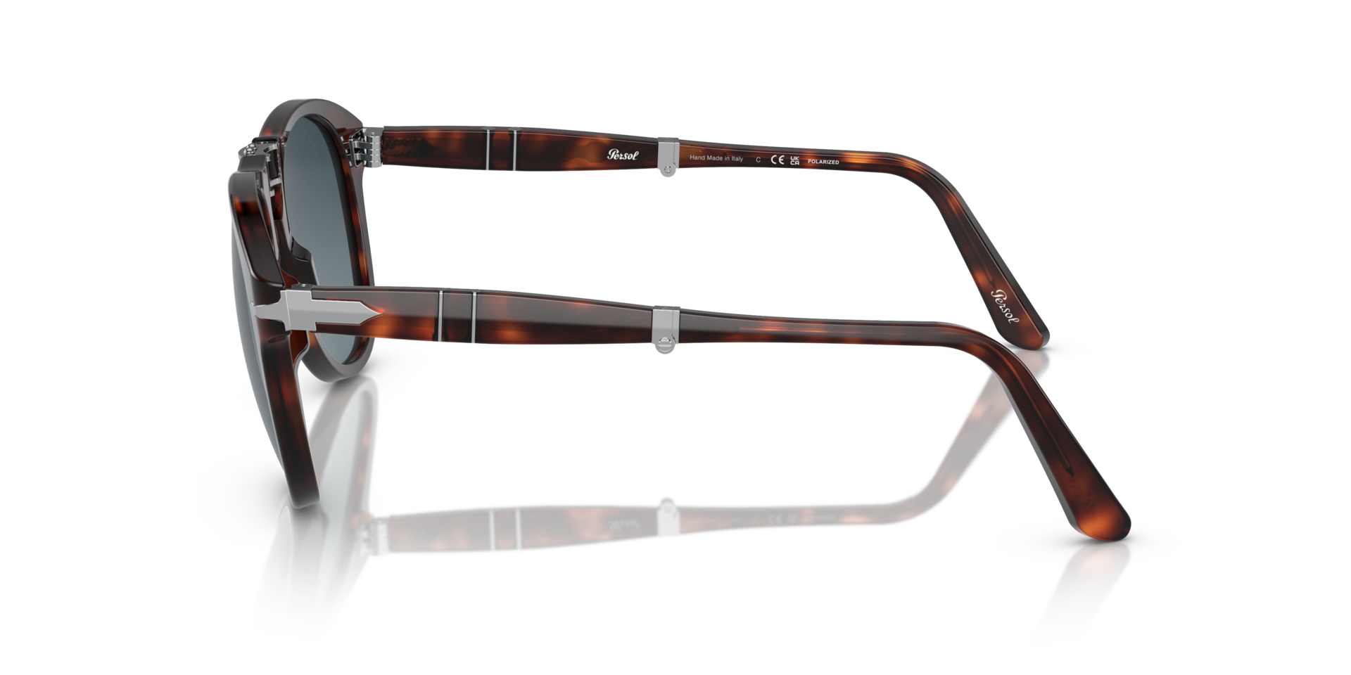 PO0714 Havana AcetaatSunglass Frames van B24, Zijaanzicht