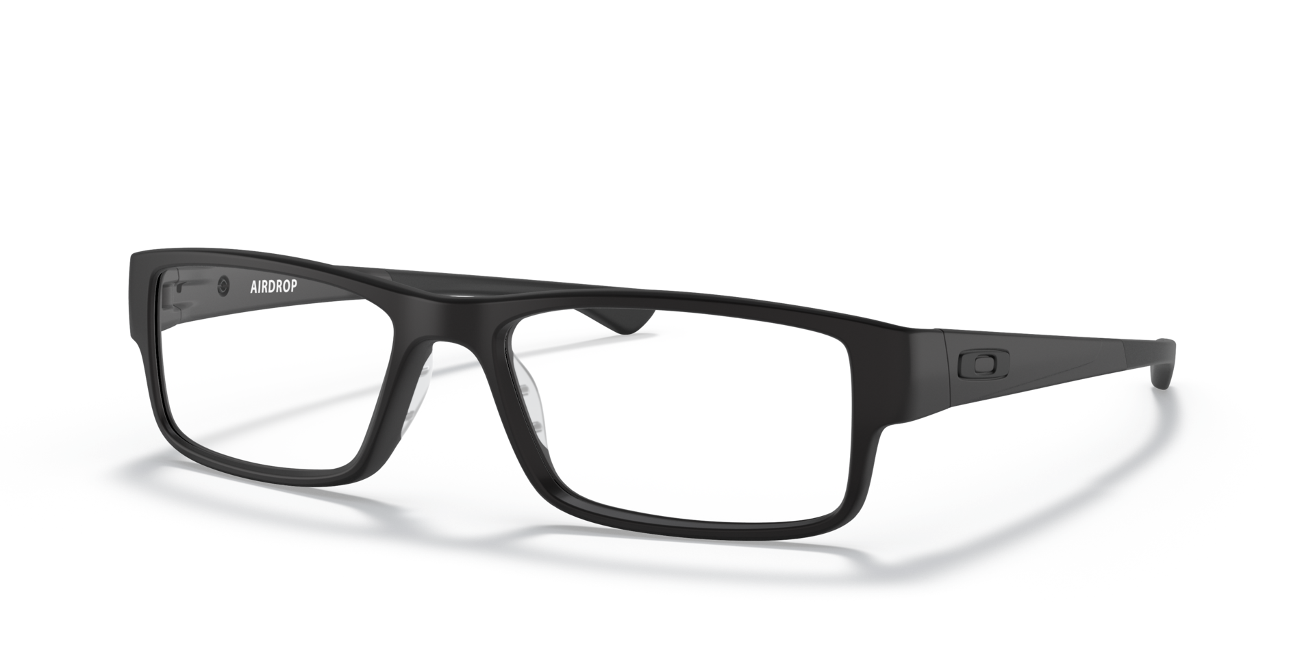 Airdrop™ Schwarz satiniert KunststoffEyeglass Frames von B24, Dreiviertelansicht