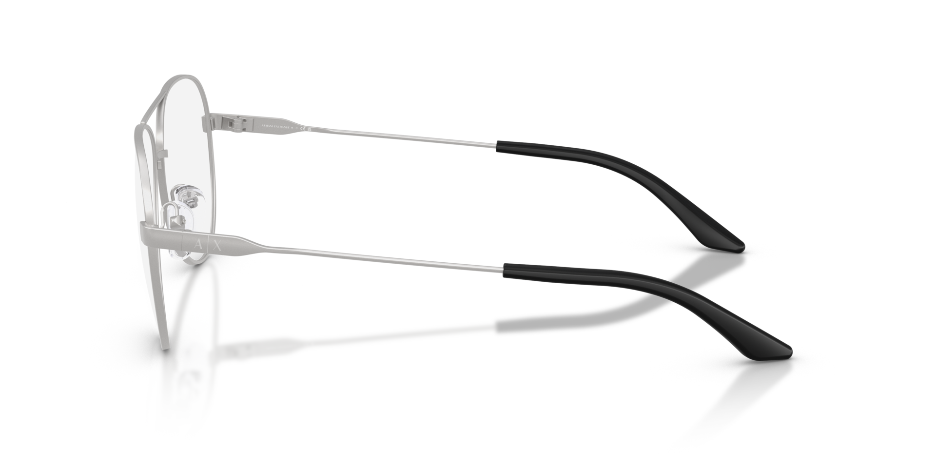 AX1077 Matte Silver MetaalEyeglass Frames van B24, Zijaanzicht