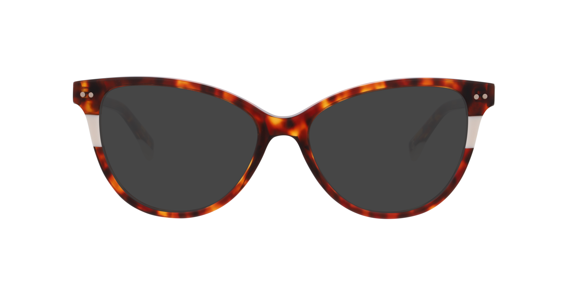 Lissia Cream On Havana AcetaatEyeglass Frames van B24, met getinte lenzen