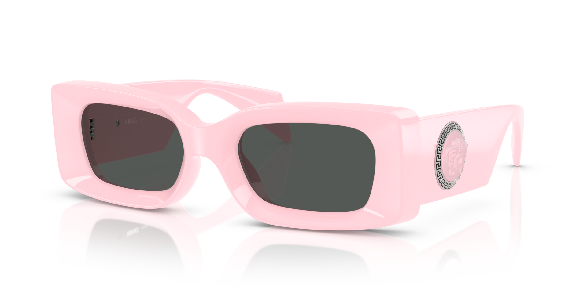VE4474U Roze KunststofSunglass Frames van B24, Hoekweergave