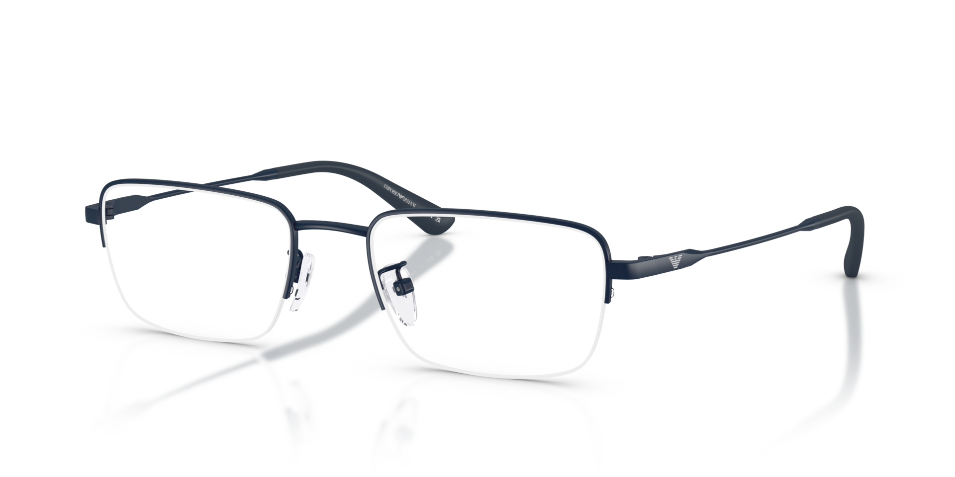 EA1193TD Matt Blau TitanEyeglass Frames von B24, Dreiviertelansicht