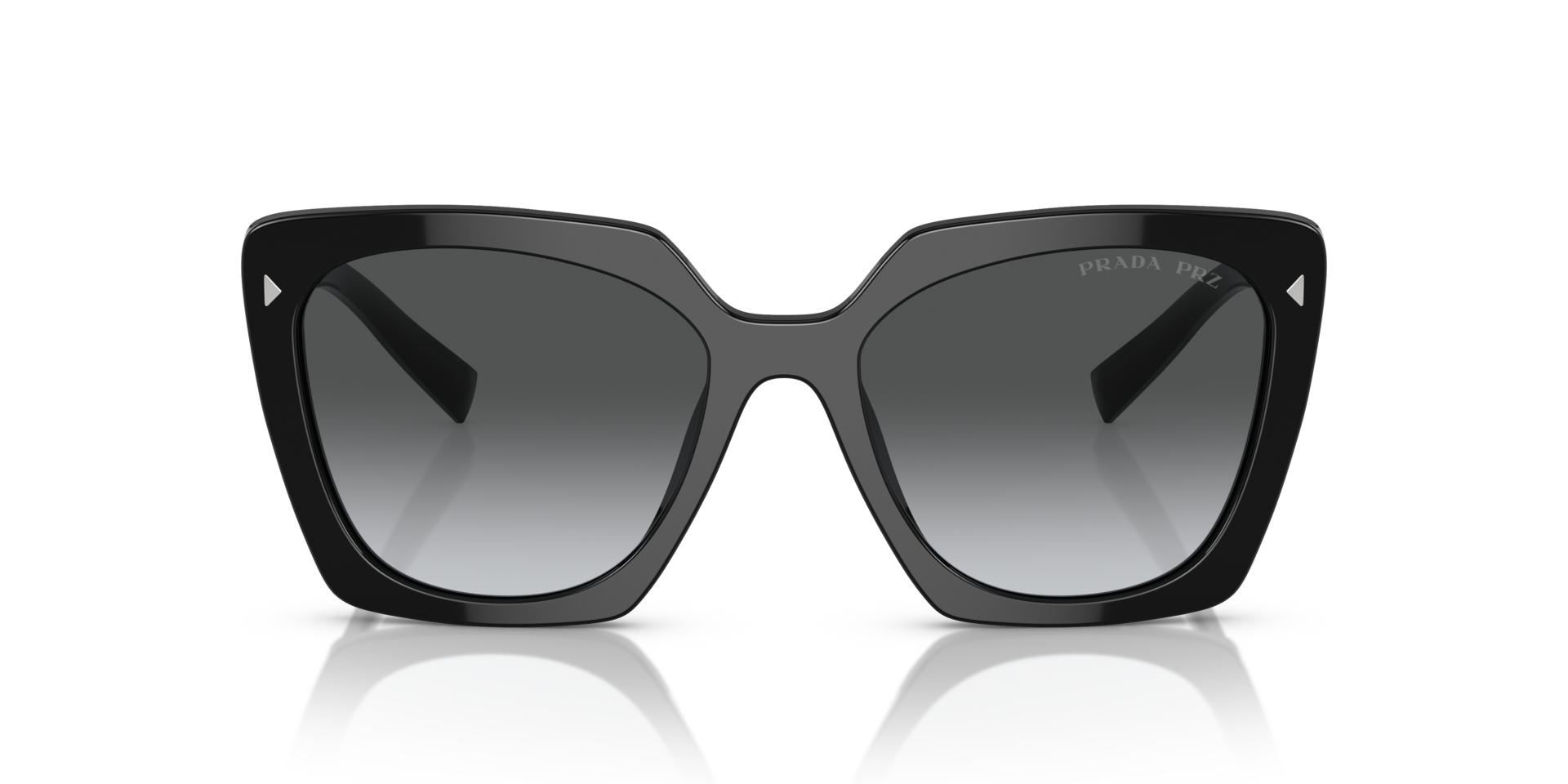 PR 23ZS Zwart AcetaatSunglass Frames van B24, Vooraanzicht