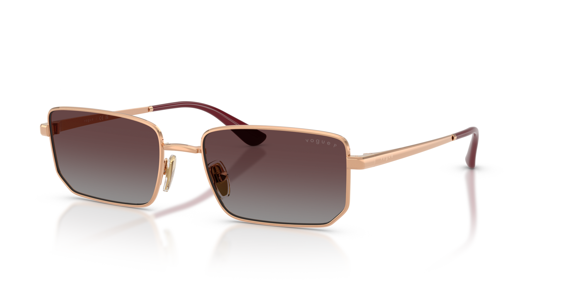 VO4352S Roségoud MetaalSunglass Frames van B24, Hoekweergave