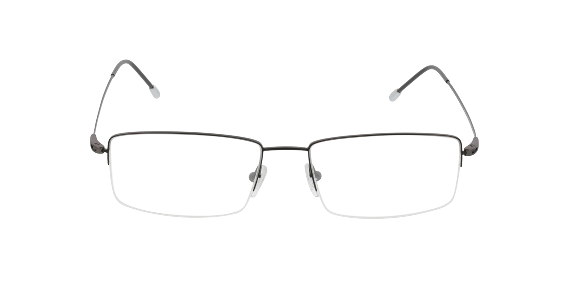 Kassel Schwarz MetallEyeglass Frames von B24, Vorderansicht