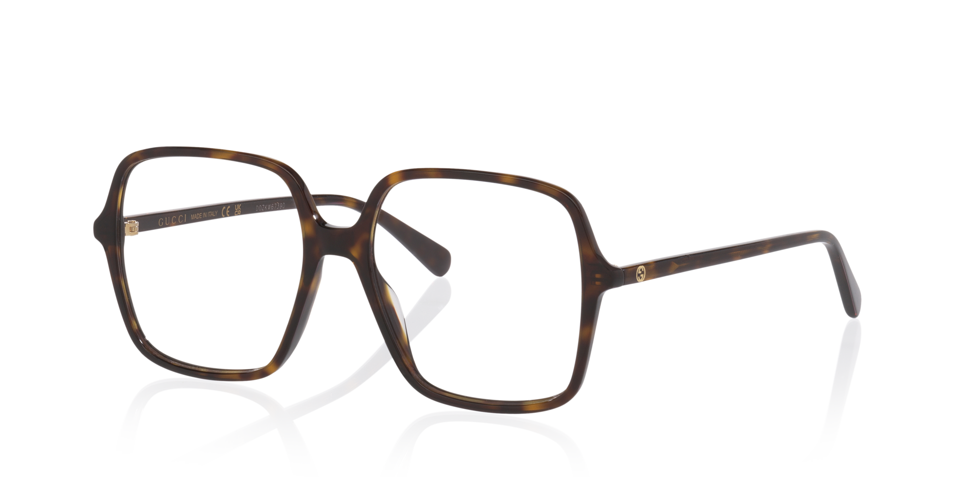 GG1003O Brown Light AcetaatEyeglass Frames van B24, Hoekweergave