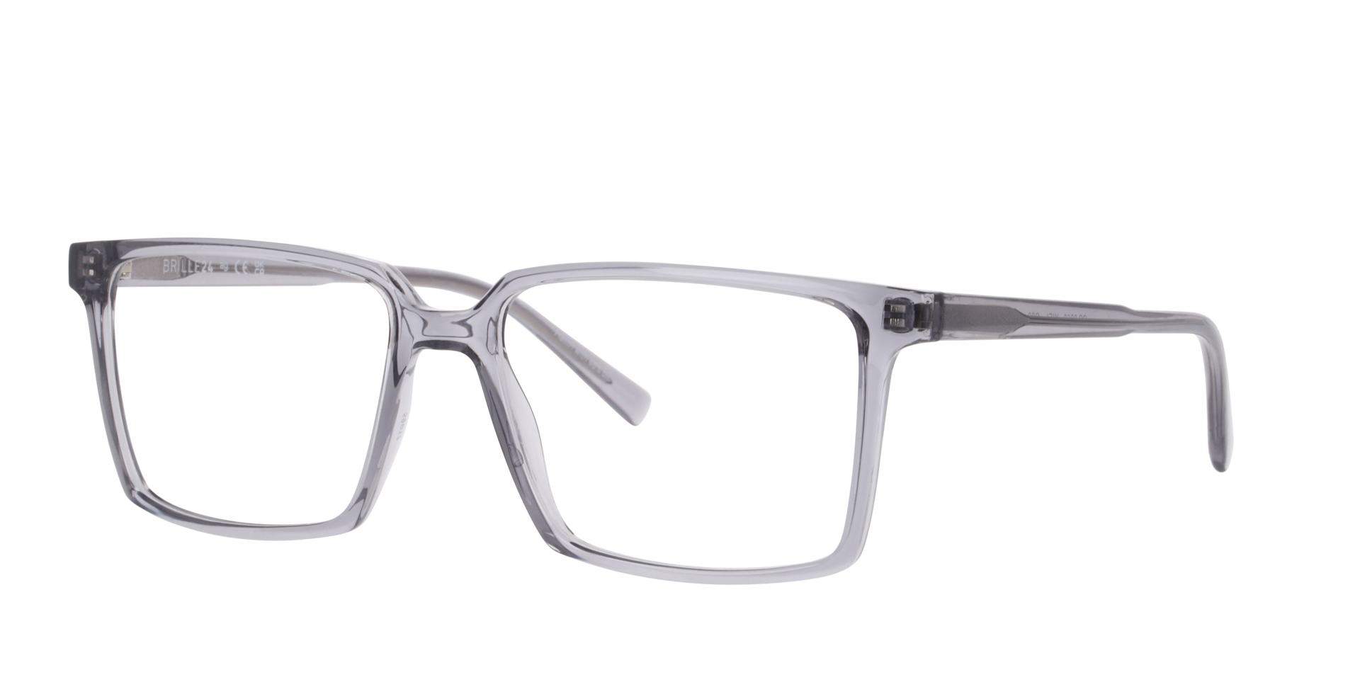 Kiel Kristal lichtgrijs KunststofEyeglass Frames van B24, Hoekweergave
