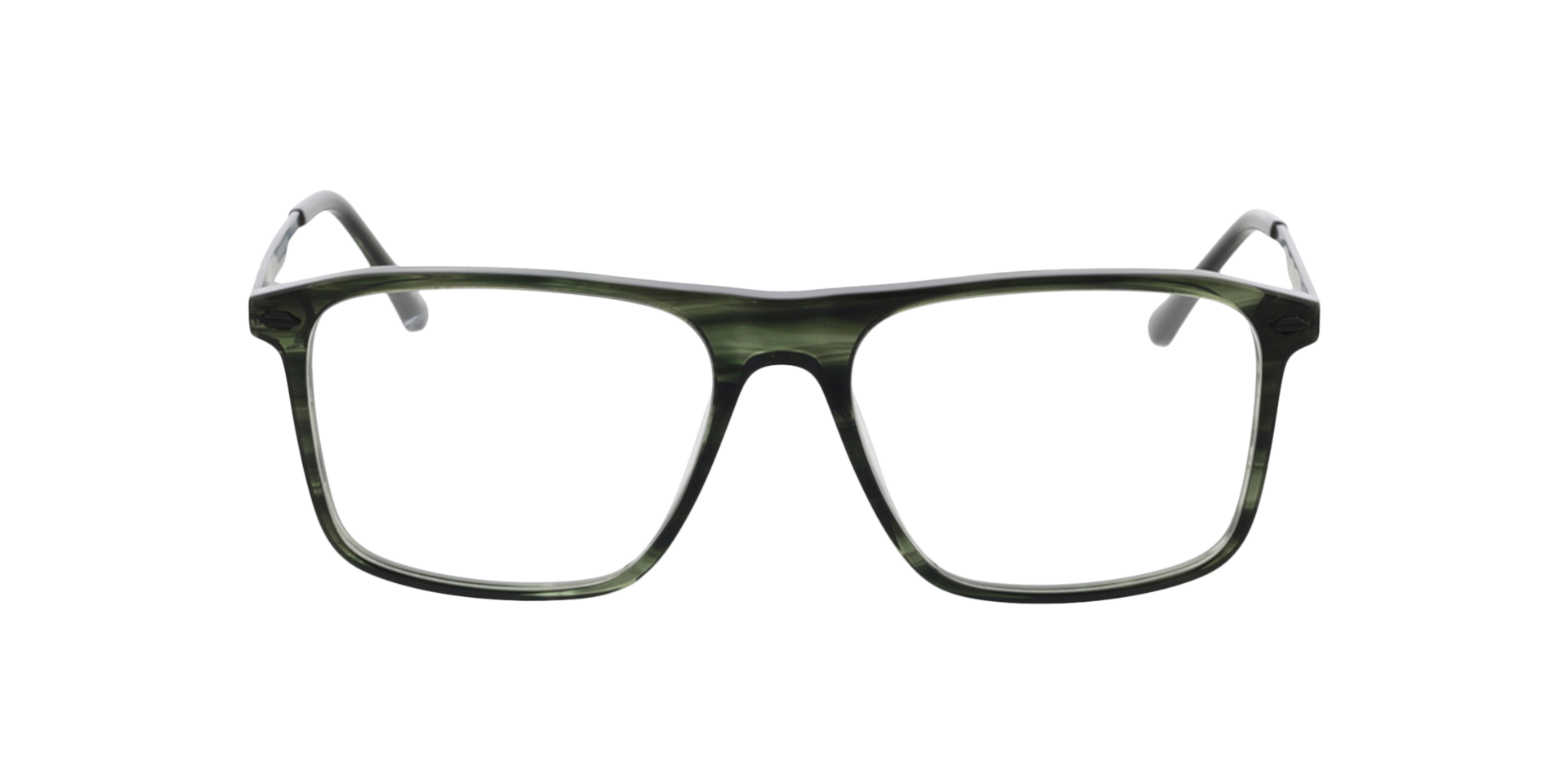 Mike Green Horn  &  Matt Black AcetatEyeglass Frames von B24, Vorderansicht