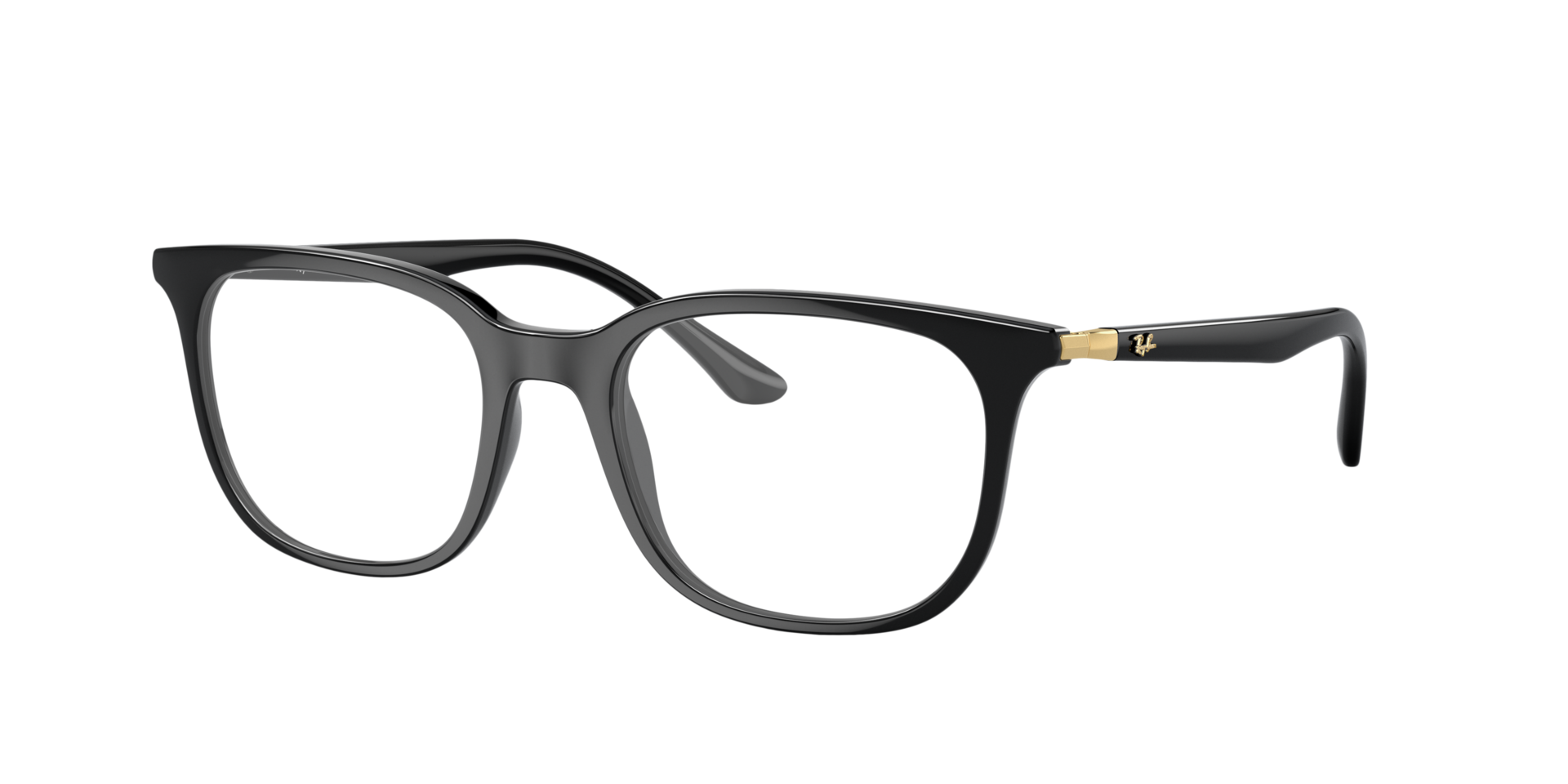 RB7211 Schwarz KunststoffEyeglass Frames von B24, Dreiviertelansicht