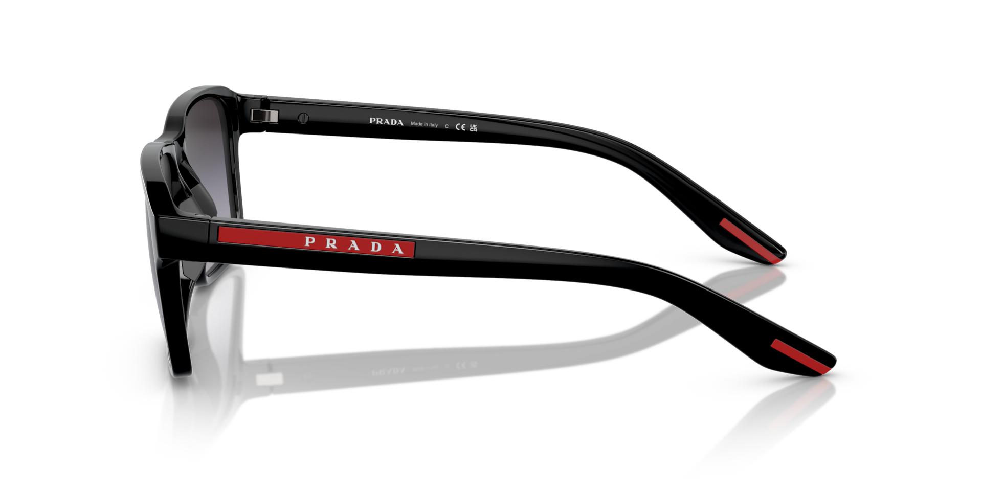 PS 05YS Schwarz KunststoffSunglass Frames von B24, Seitenansicht