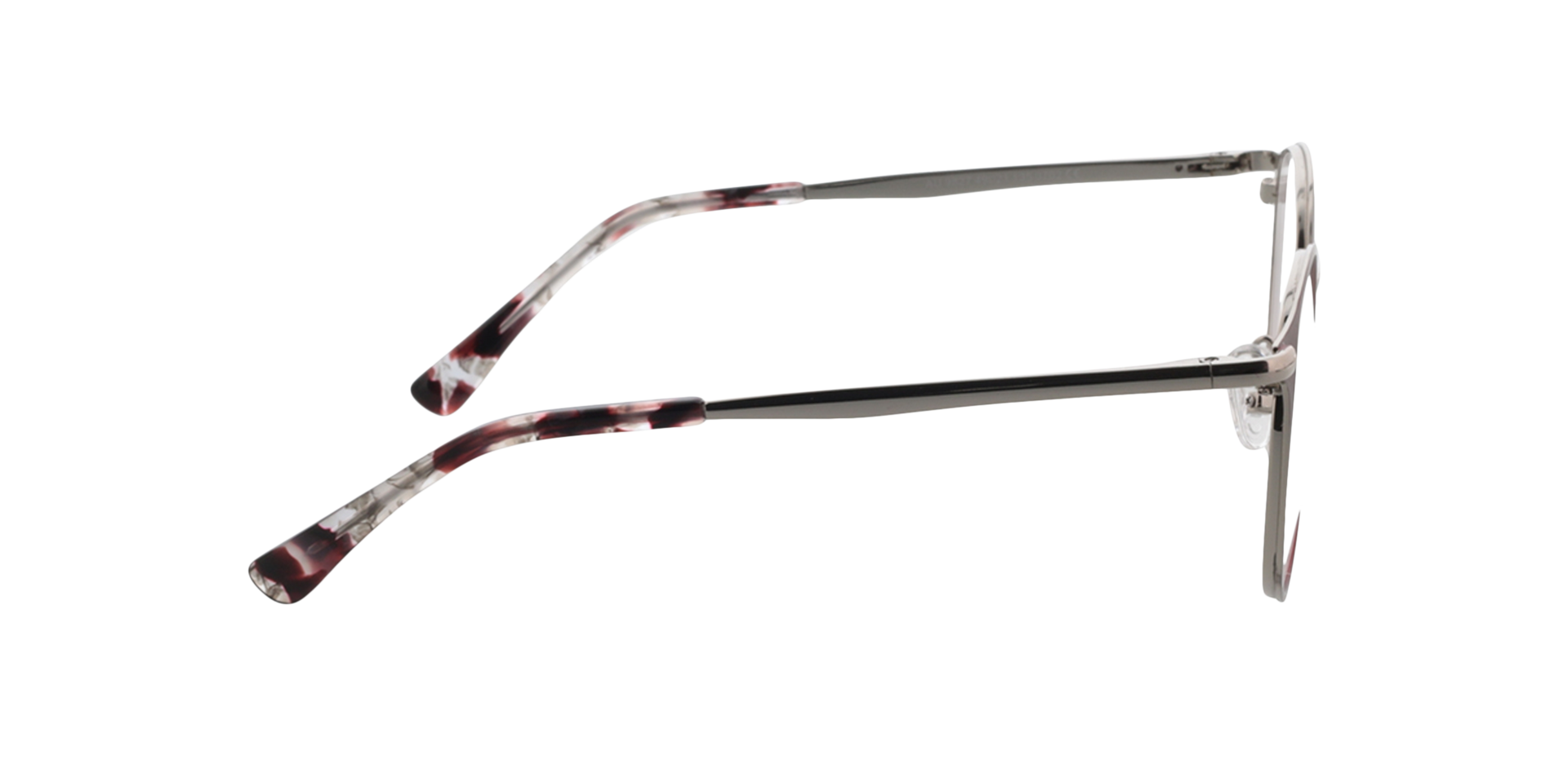 Nitra Burgunder & Silber MetallEyeglass Frames von B24, Seitenansicht