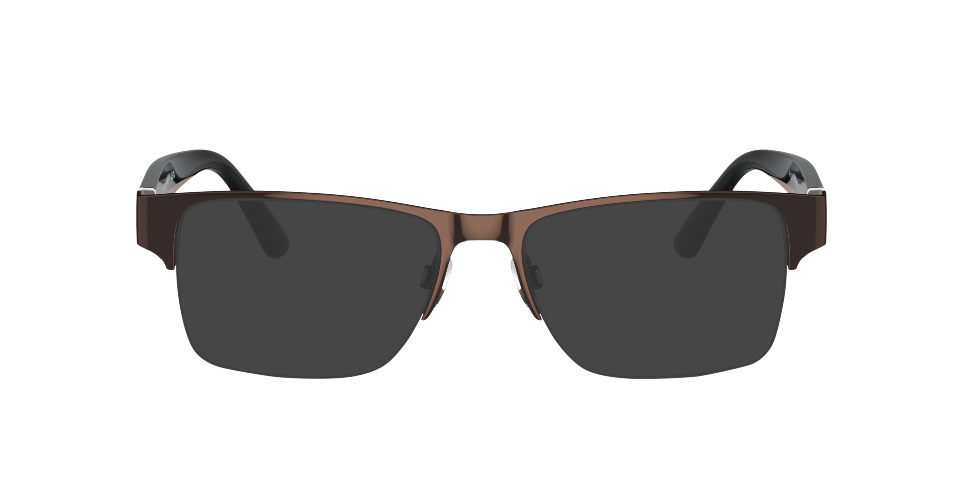 PH1220 Dunkelbraun glänzend MetallEyeglass Frames von B24, mit getönten Gläsern