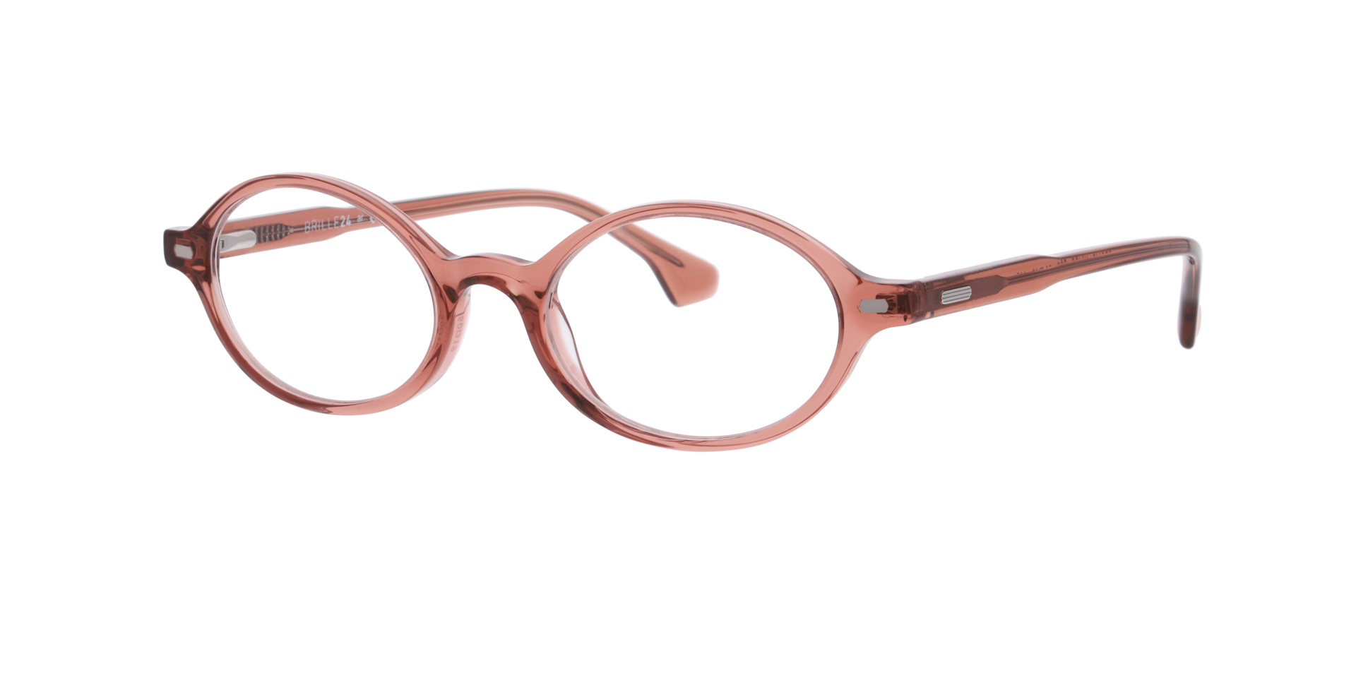 Nivos Kristallrosa AcetatEyeglass Frames von B24, Dreiviertelansicht
