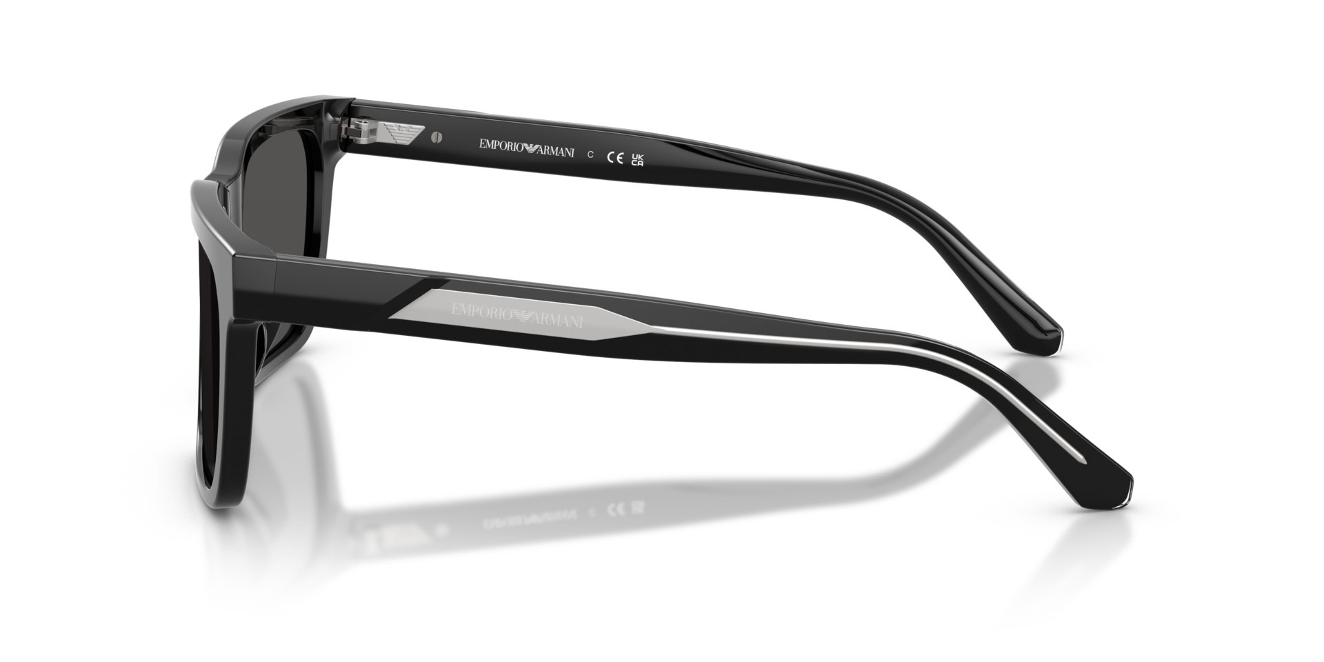 EA4262U Schwarz glänzend AcetatSunglass Frames von B24, Seitenansicht