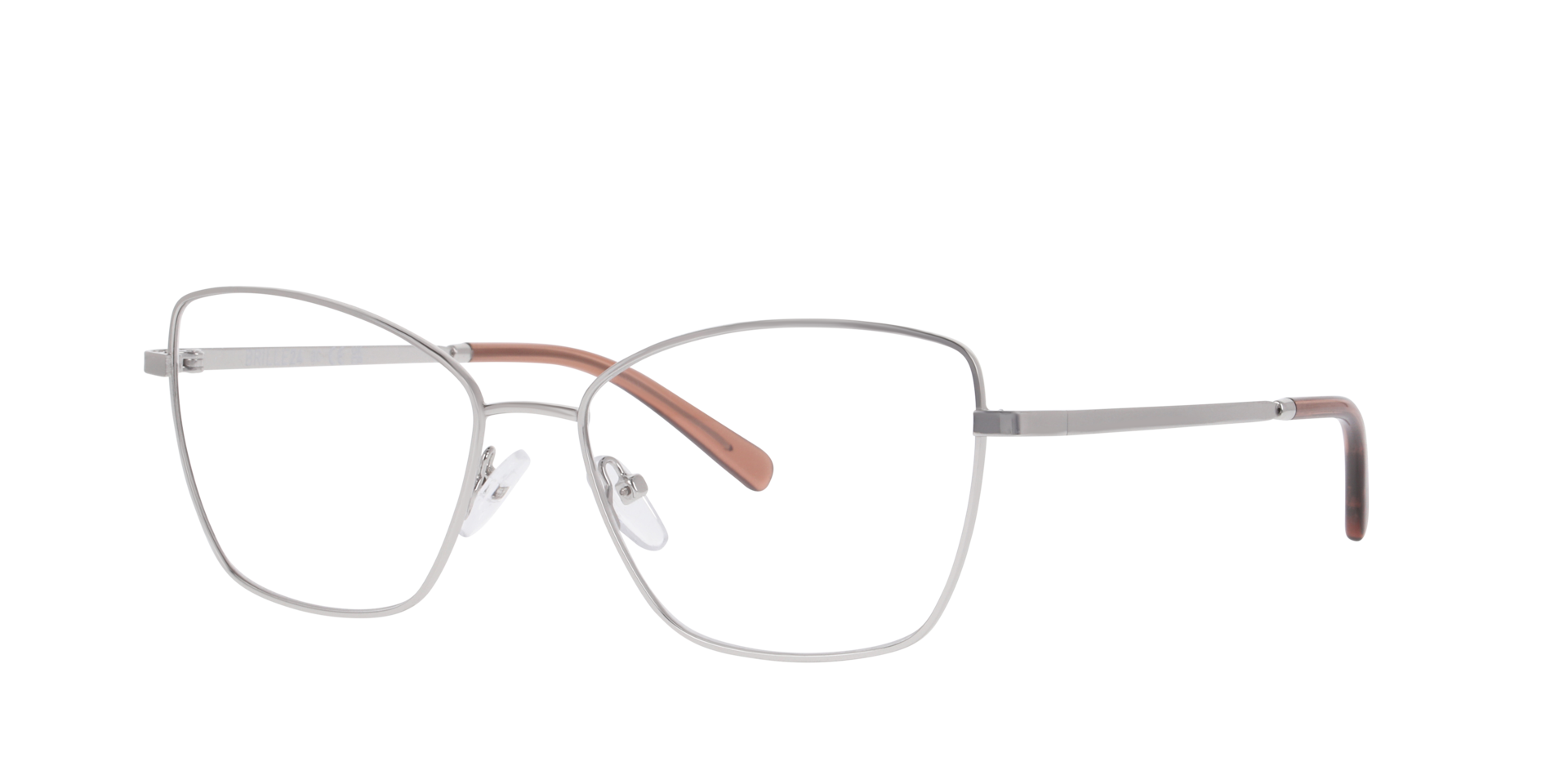 Nicole Silber MetallEyeglass Frames von B24, Dreiviertelansicht