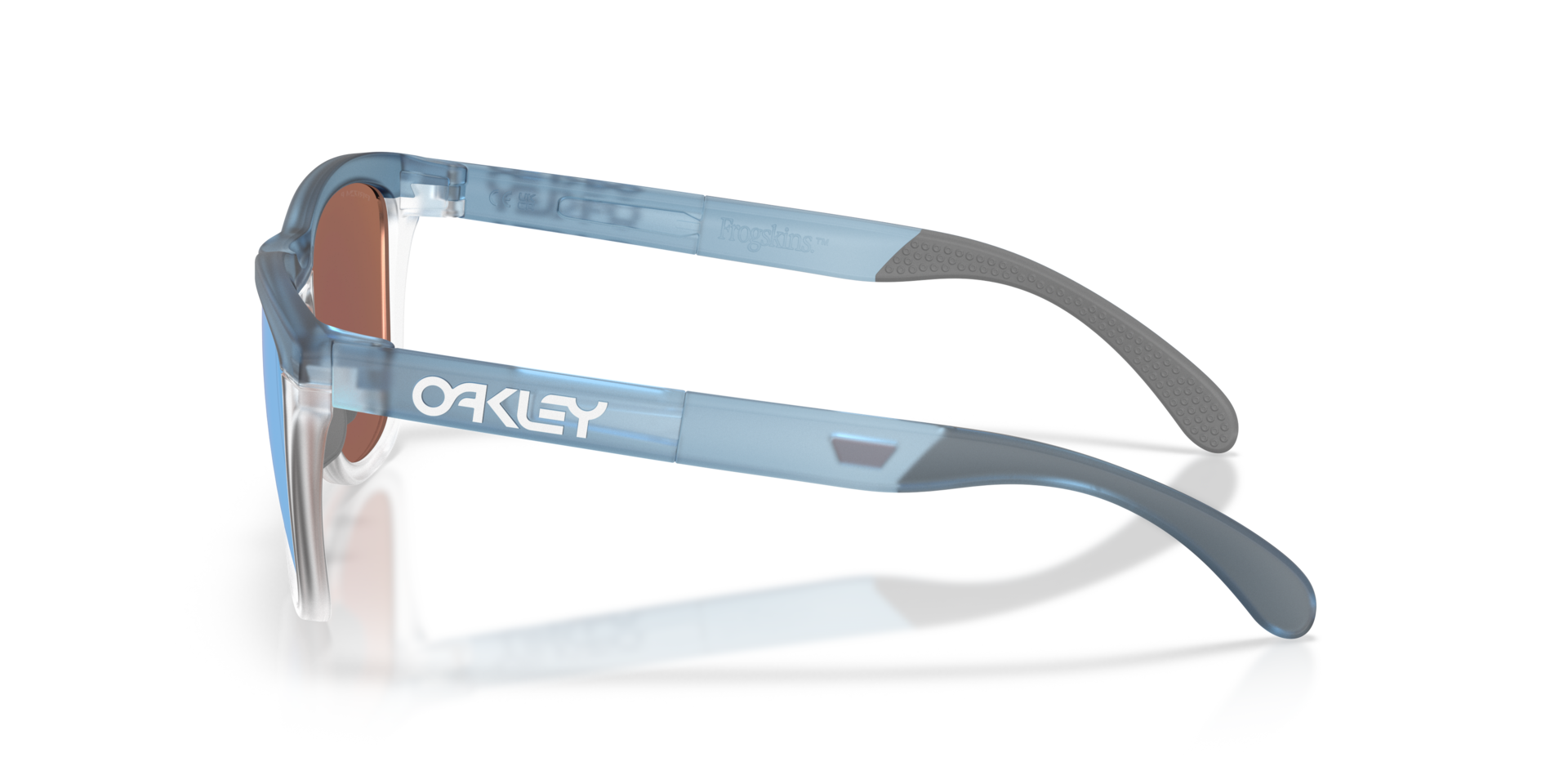 Frogskins™ Range XL Transparent Stonewash & Clear KunststofSunglass Frames van B24, Zijaanzicht