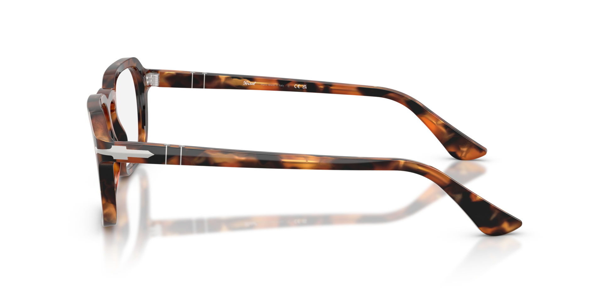 PO3390V Tortoise Brown & Pearl Brown AcetatEyeglass Frames von B24, Seitenansicht