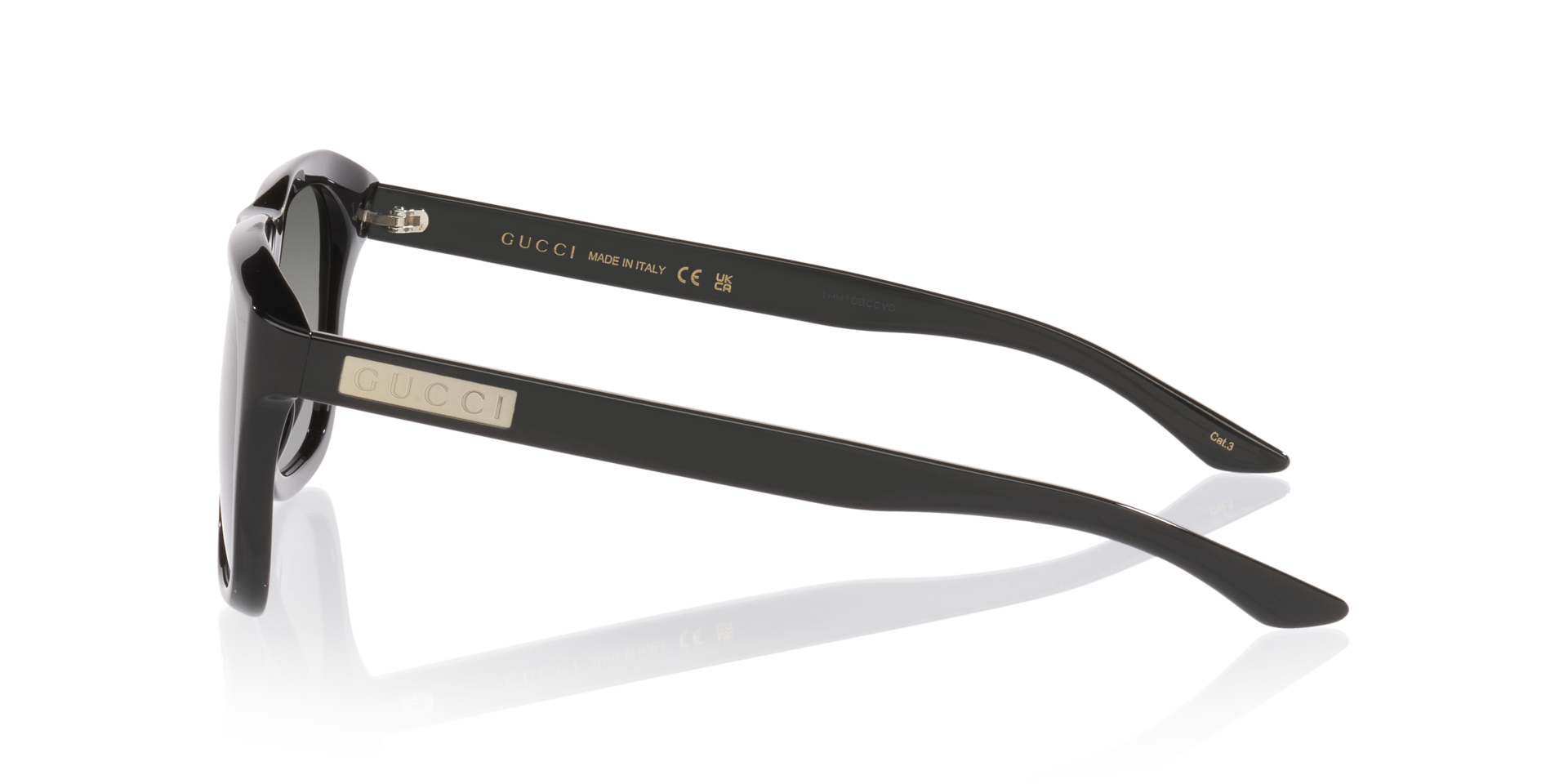 Gg2077S Zwart AcetaatSunglass Frames van B24, Zijaanzicht