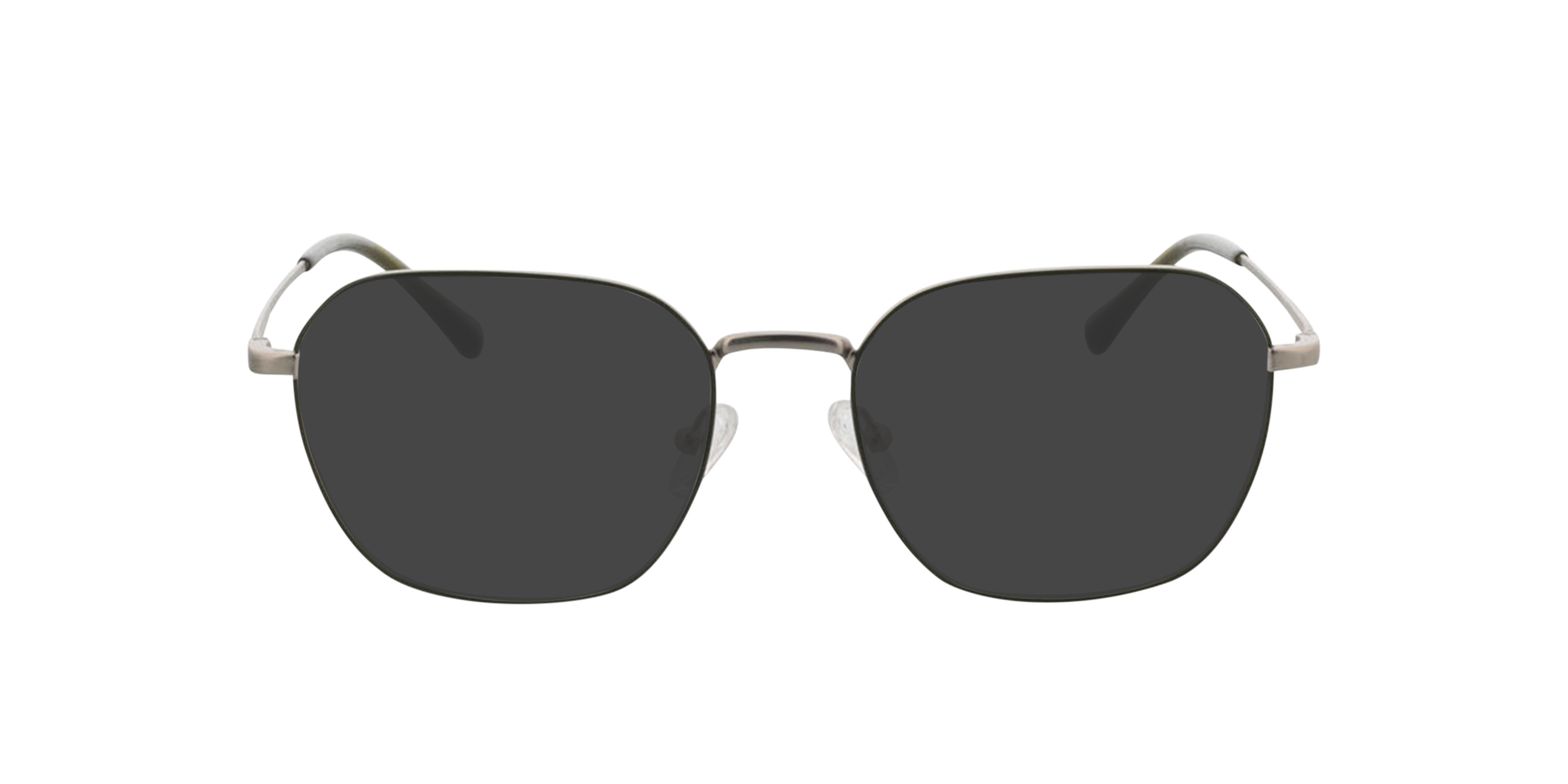 Tanger Matzilver  &  groen MetaalEyeglass Frames van B24, met getinte lenzen