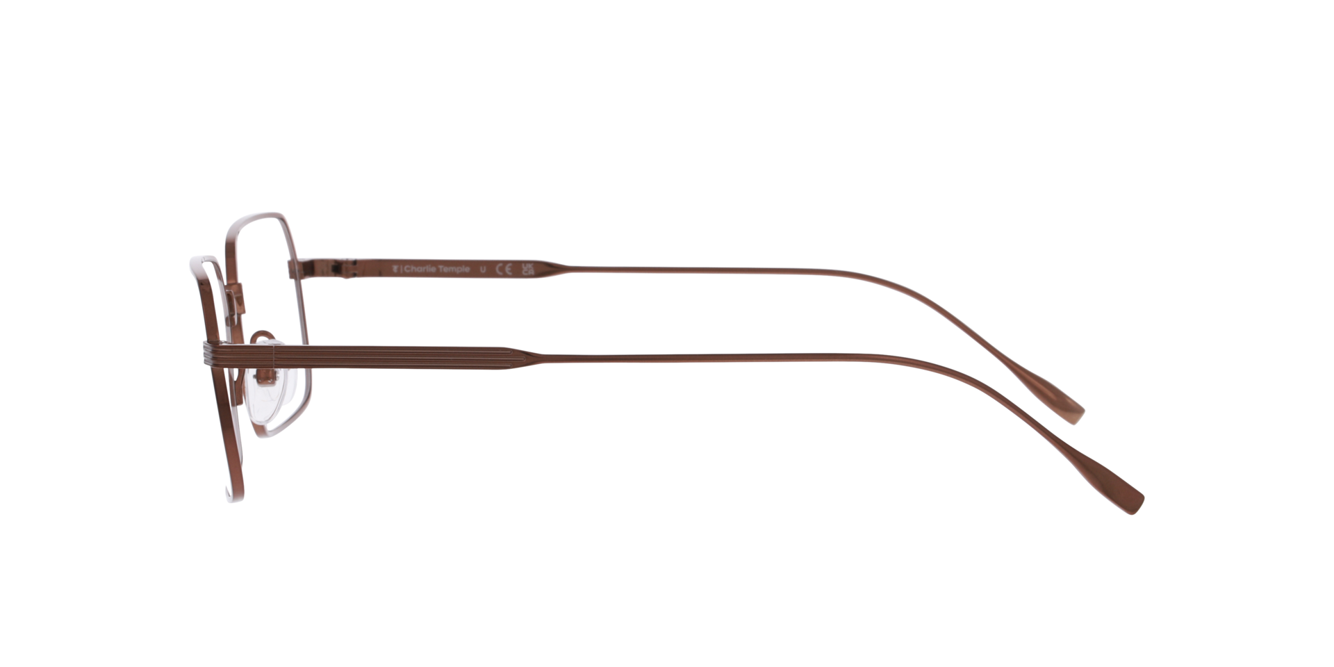 Caspiane Bronze TitanEyeglass Frames von B24, Seitenansicht