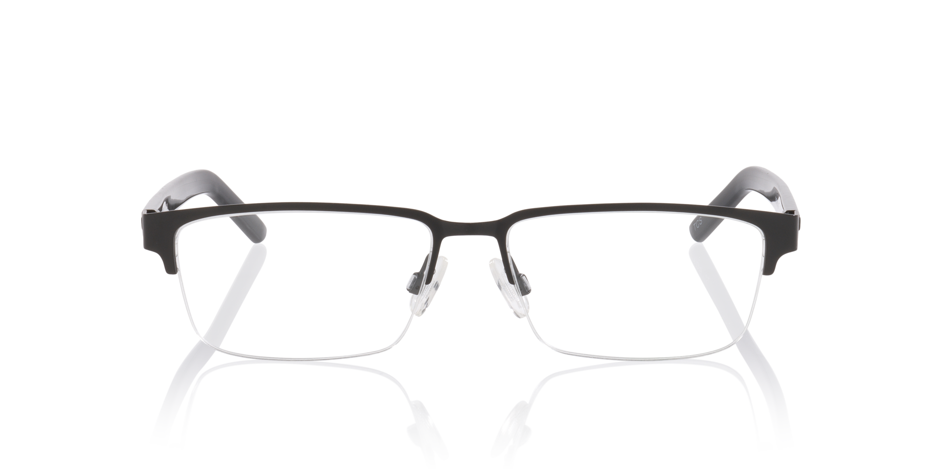 PU0519O Zwart MetaalEyeglass Frames van B24, Vooraanzicht