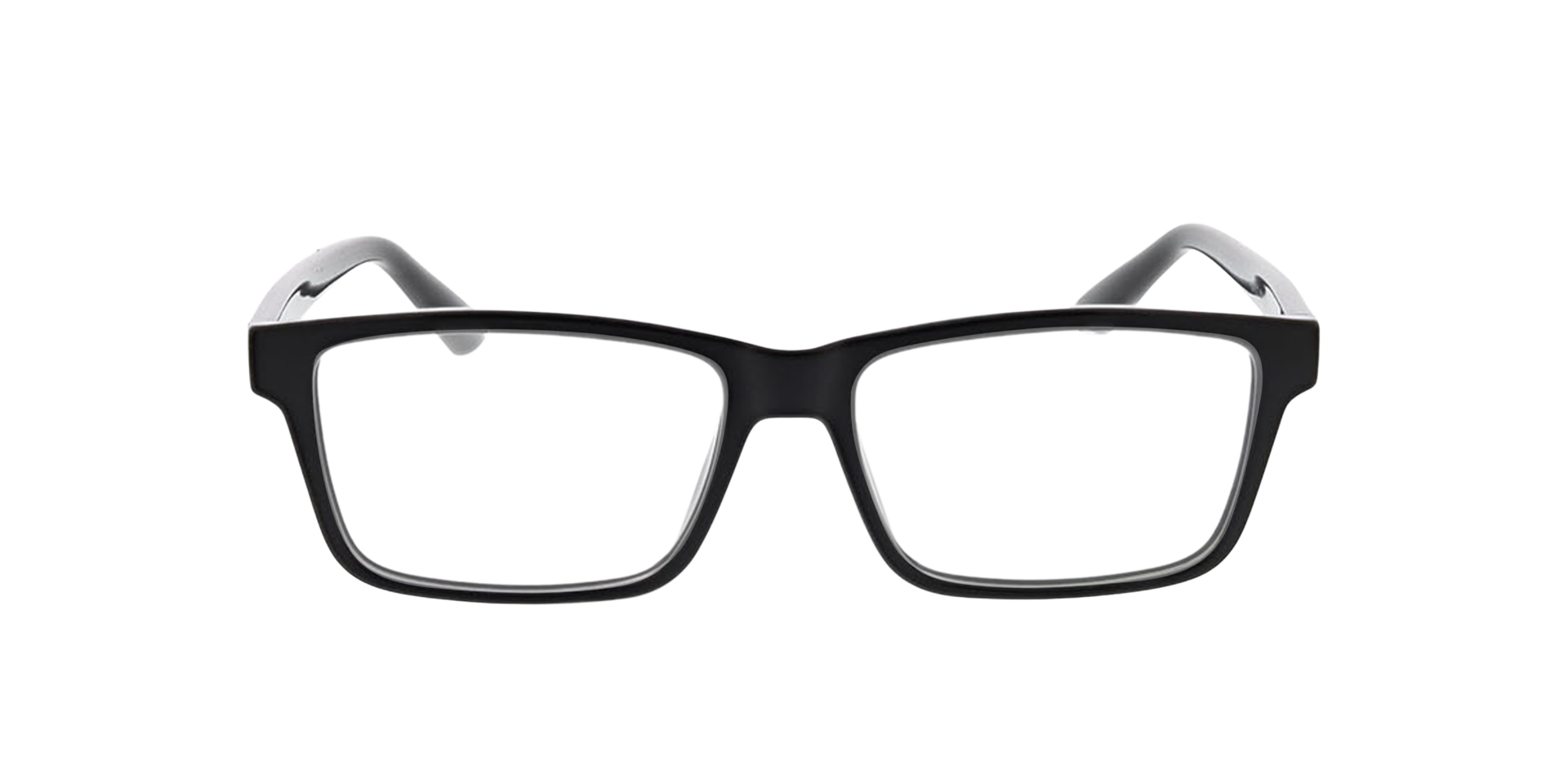 PU0471O Schwarz KunststoffEyeglass Frames von B24, Vorderansicht
