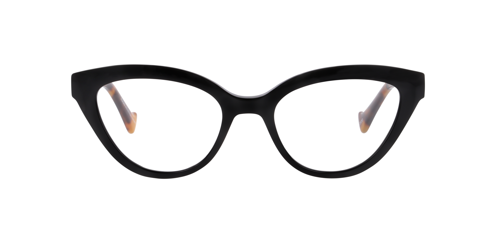 Ashley Schwarz AcetatEyeglass Frames von B24, Vorderansicht