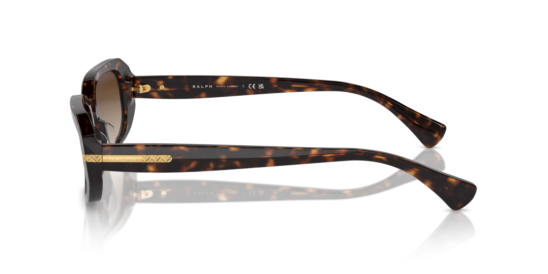 RA5311U Glanzend donker Havana AcetaatSunglass Frames van B24, Zijaanzicht
