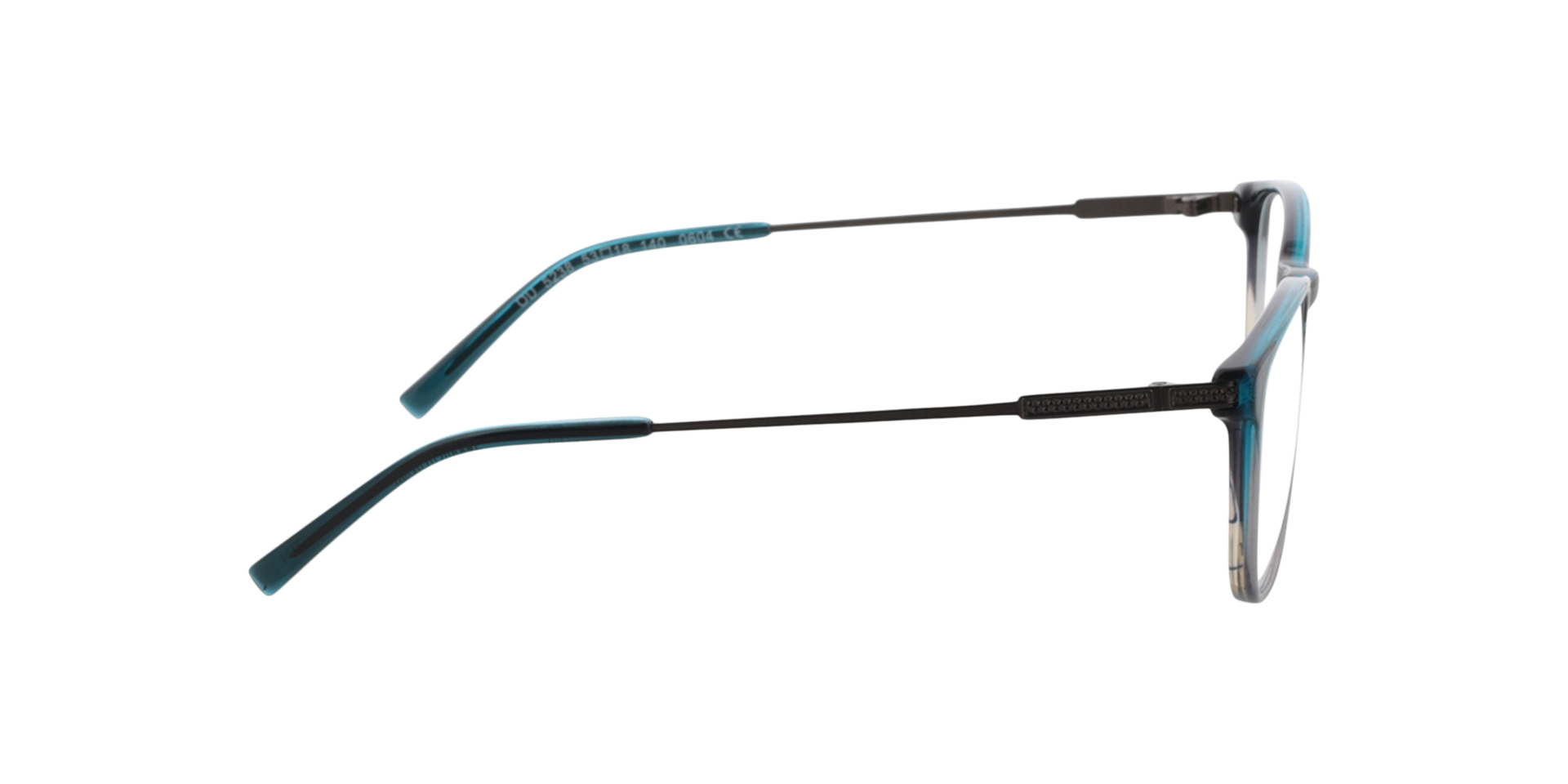 Dustin Gradient Blue Grey  &  Gun AcetatEyeglass Frames von B24, Seitenansicht