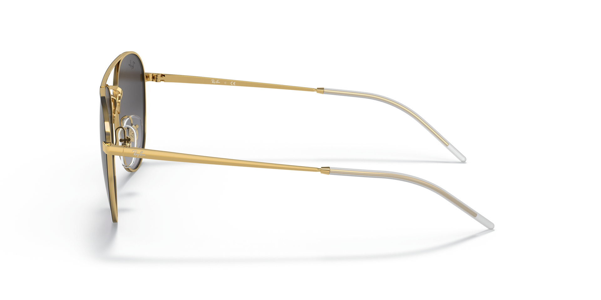 RB3589 Zwart op goud MetaalSunglass Frames van B24, Zijaanzicht