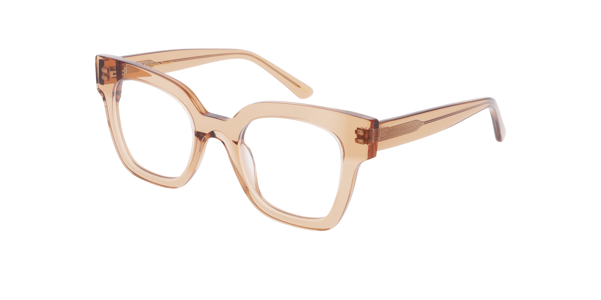 Venice CT Crystal Caramel AcetatEyeglass Frames von B24, Dreiviertelansicht
