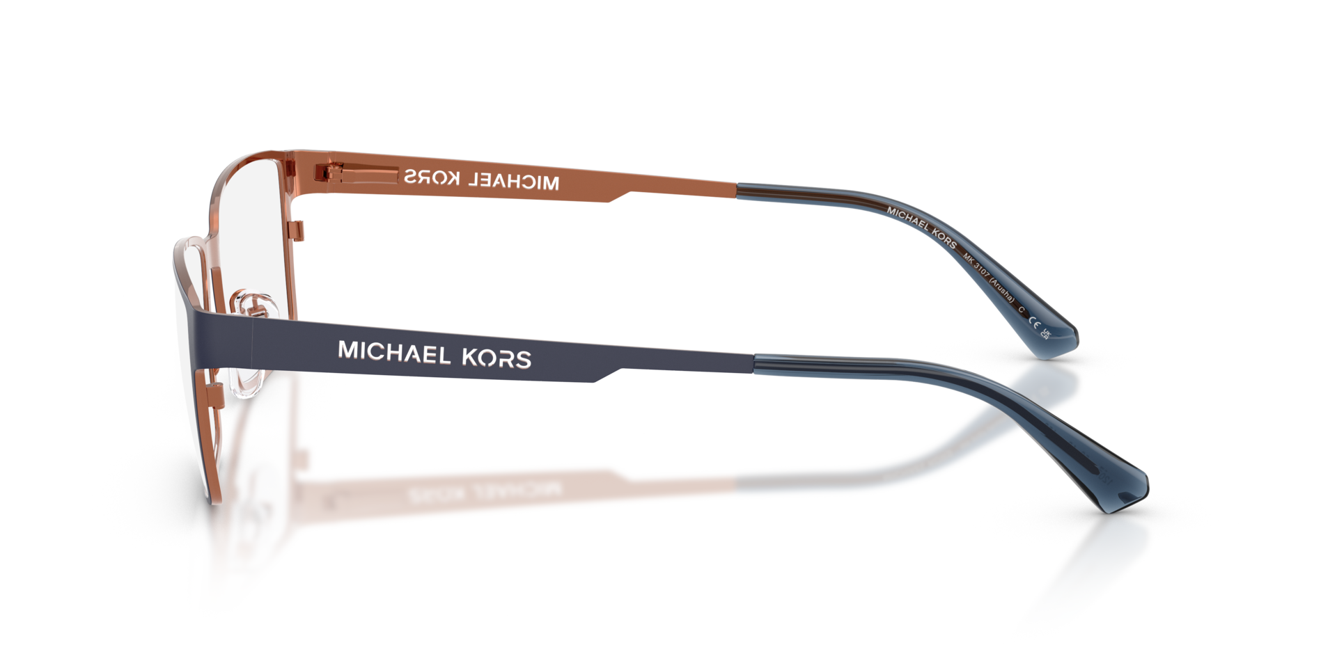 MK3107 Navy MetallEyeglass Frames von B24, Seitenansicht