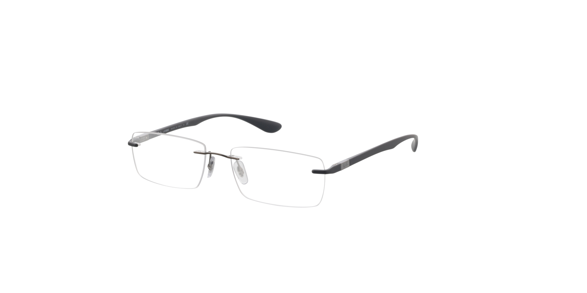 RB8724 Staalgrijs TitaanEyeglass Frames van B24, Hoekweergave