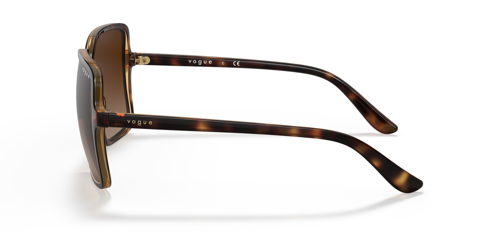 VO5352S Dunkelhavana KunststoffSunglass Frames von B24, Seitenansicht