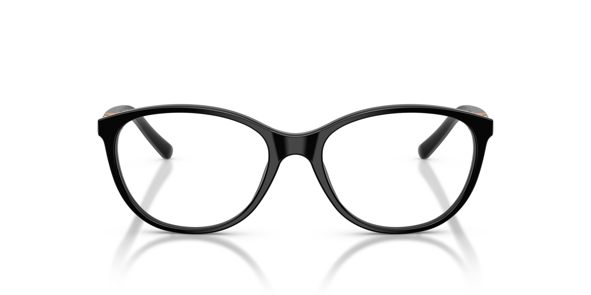 BE2205 Zwart AcetaatEyeglass Frames van B24, Vooraanzicht