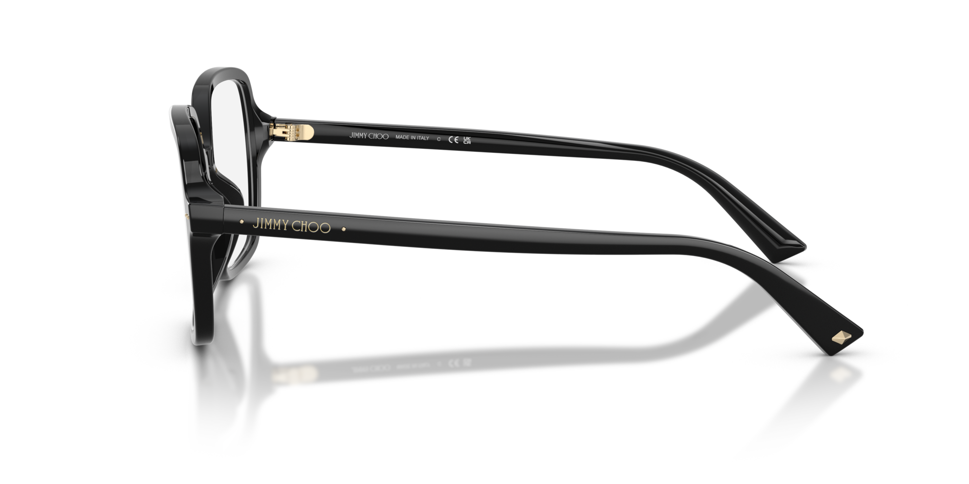 JC3046U Zwart AcetaatEyeglass Frames van B24, Zijaanzicht