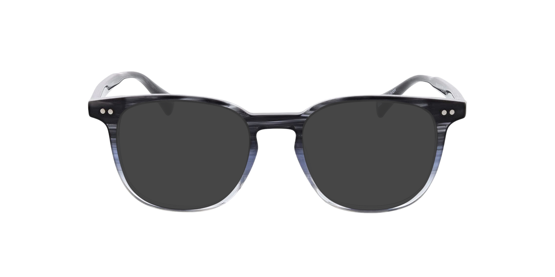 Basel Gradiënt blauw zwart AcetaatEyeglass Frames van B24, met getinte lenzen