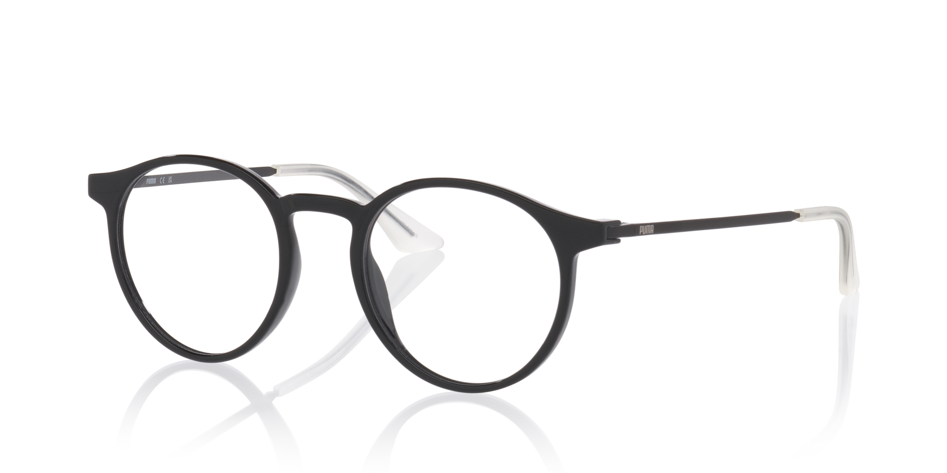 Pu0524O Zwart KunststofEyeglass Frames van B24, Hoekweergave
