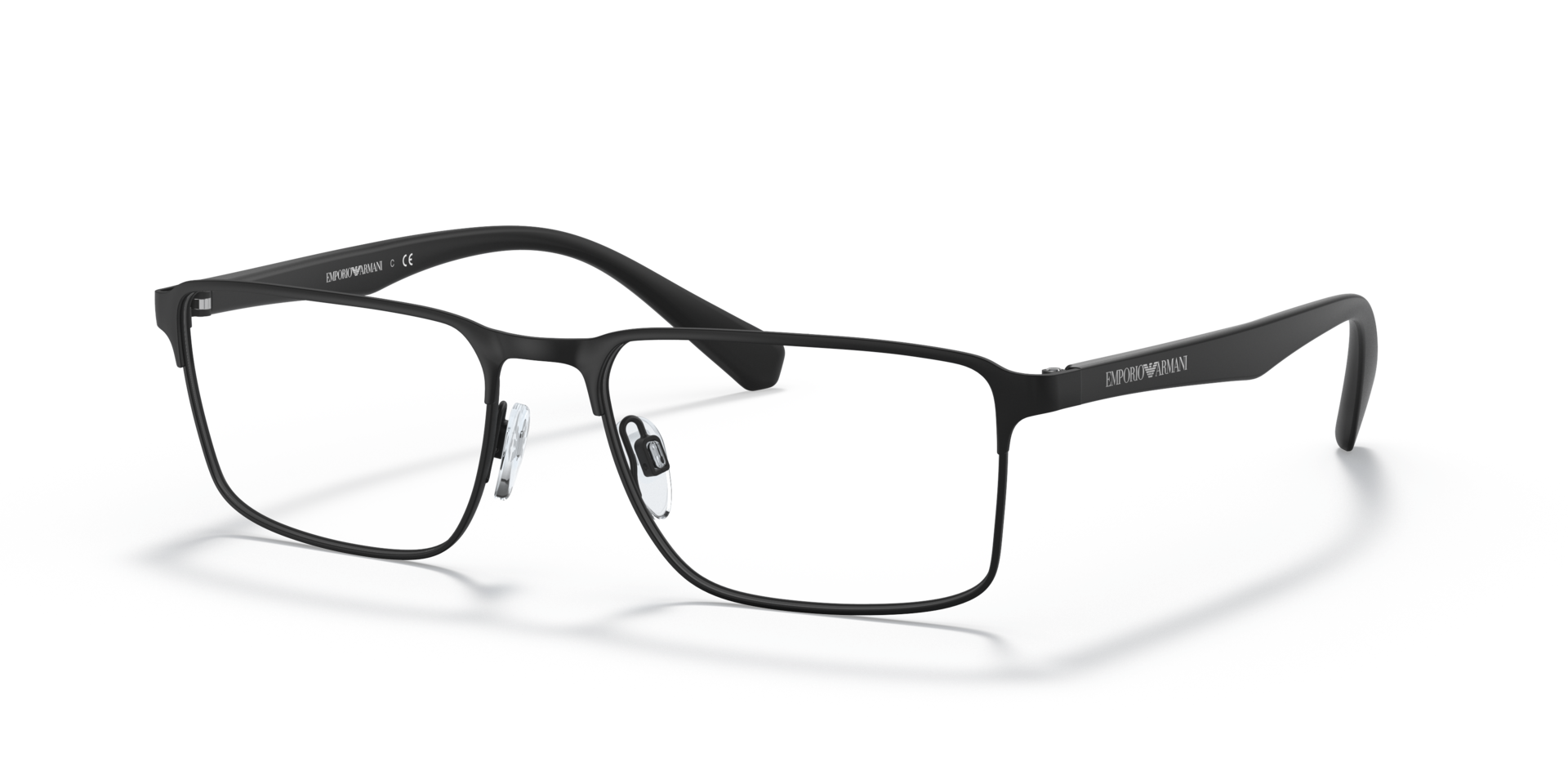 EA1046 Matzwart MetaalEyeglass Frames van B24, Hoekweergave