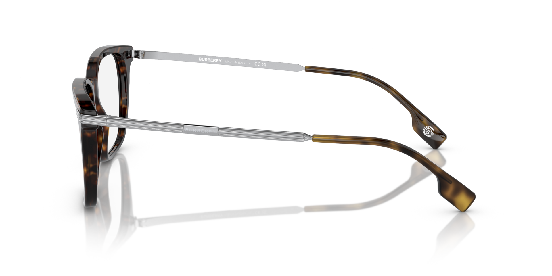 BE2378 Donker Havana AcetaatEyeglass Frames van B24, Zijaanzicht
