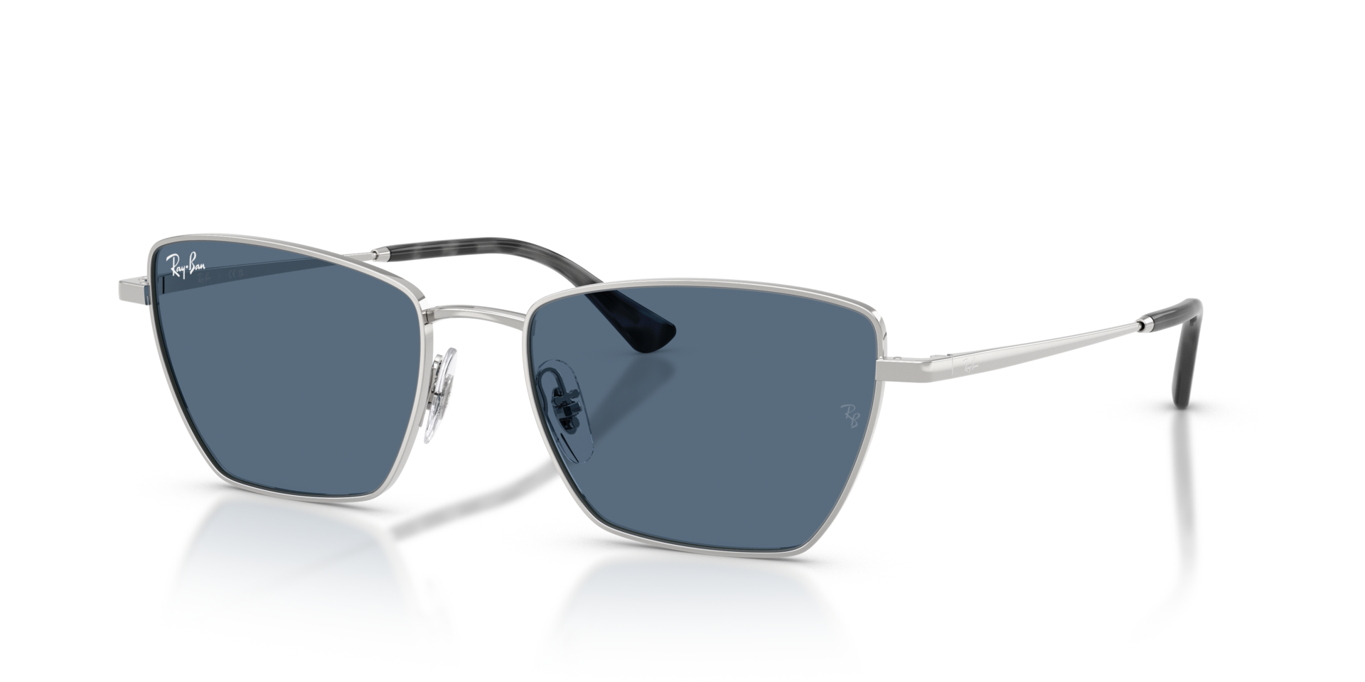 Drea Bio-Based Zilver MetaalSunglass Frames van B24, Hoekweergave