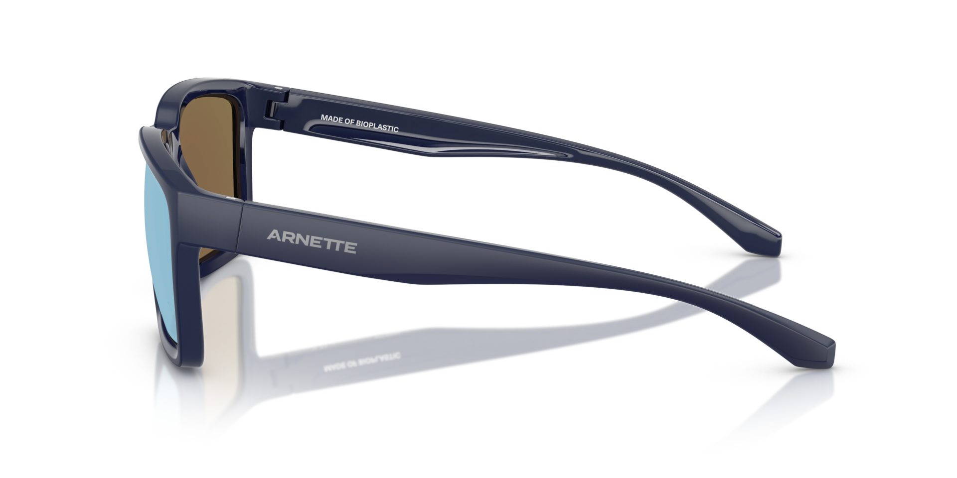 AN4346 Dark Blue Top Matte & Shiny KunststofSunglass Frames van B24, Zijaanzicht