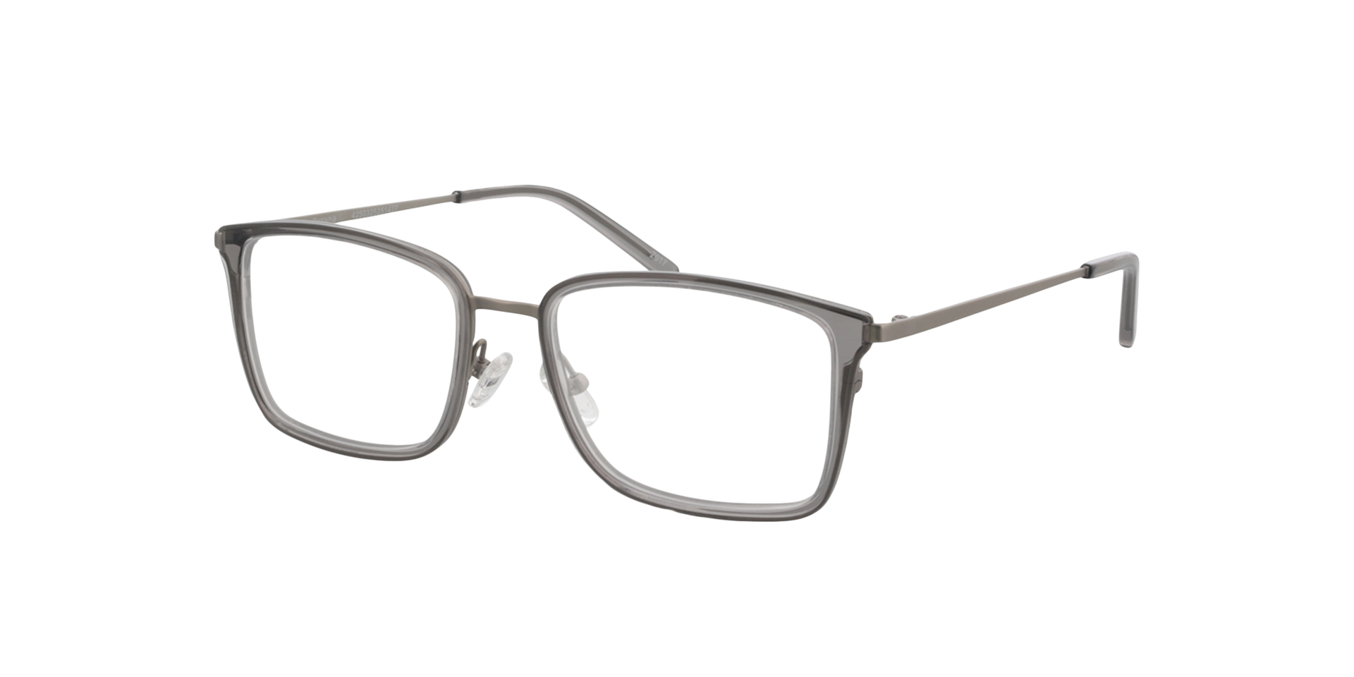 Panama Grijs  &  matzilver MetaalEyeglass Frames van B24, Hoekweergave