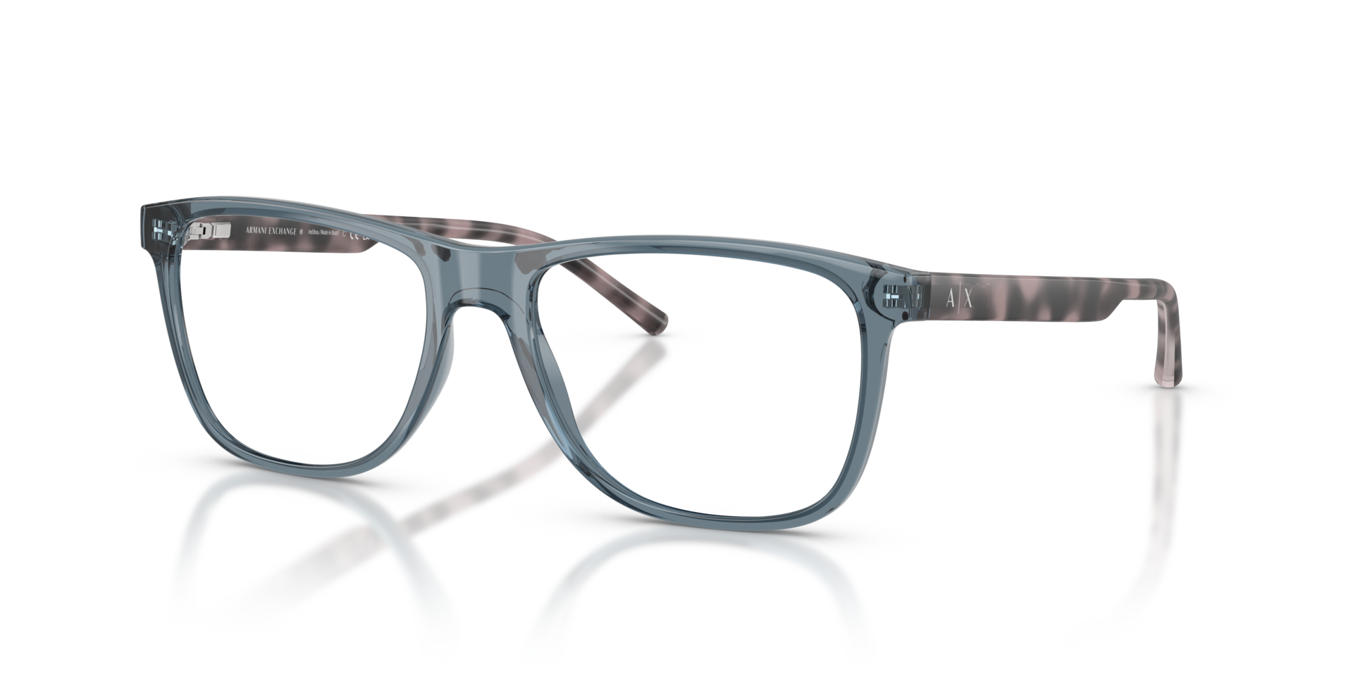 AX3048 Shiny Blue KunststoffEyeglass Frames von B24, Dreiviertelansicht