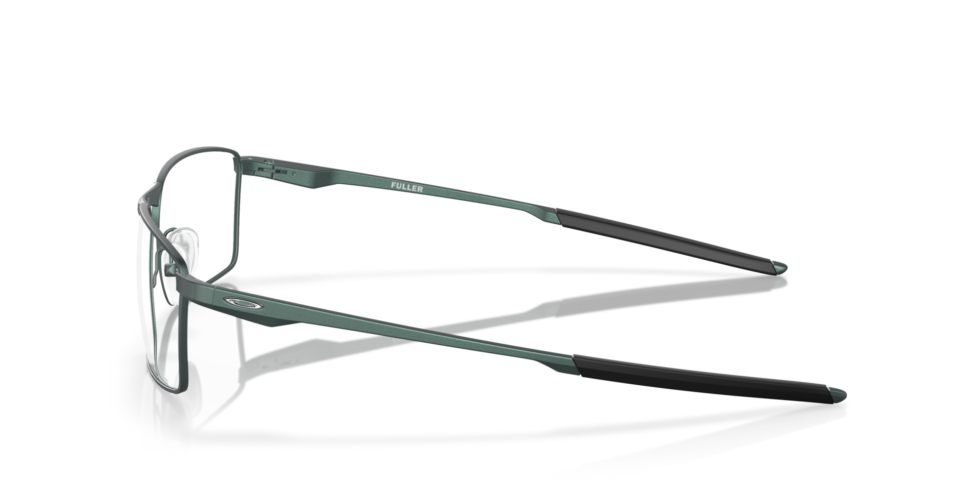 Fuller™ Dark Matte Silver & Blue Colorshift MetaalEyeglass Frames van B24, Zijaanzicht