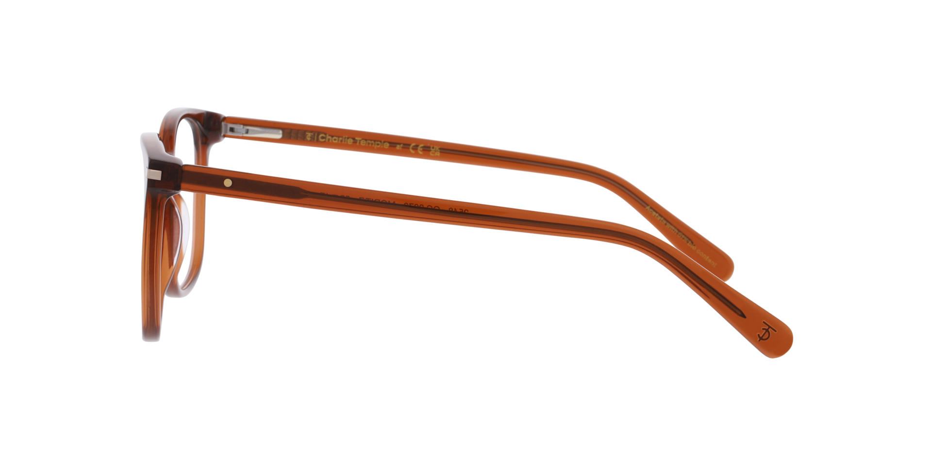 Moritz Crystal Braun AcetatEyeglass Frames von B24, Seitenansicht