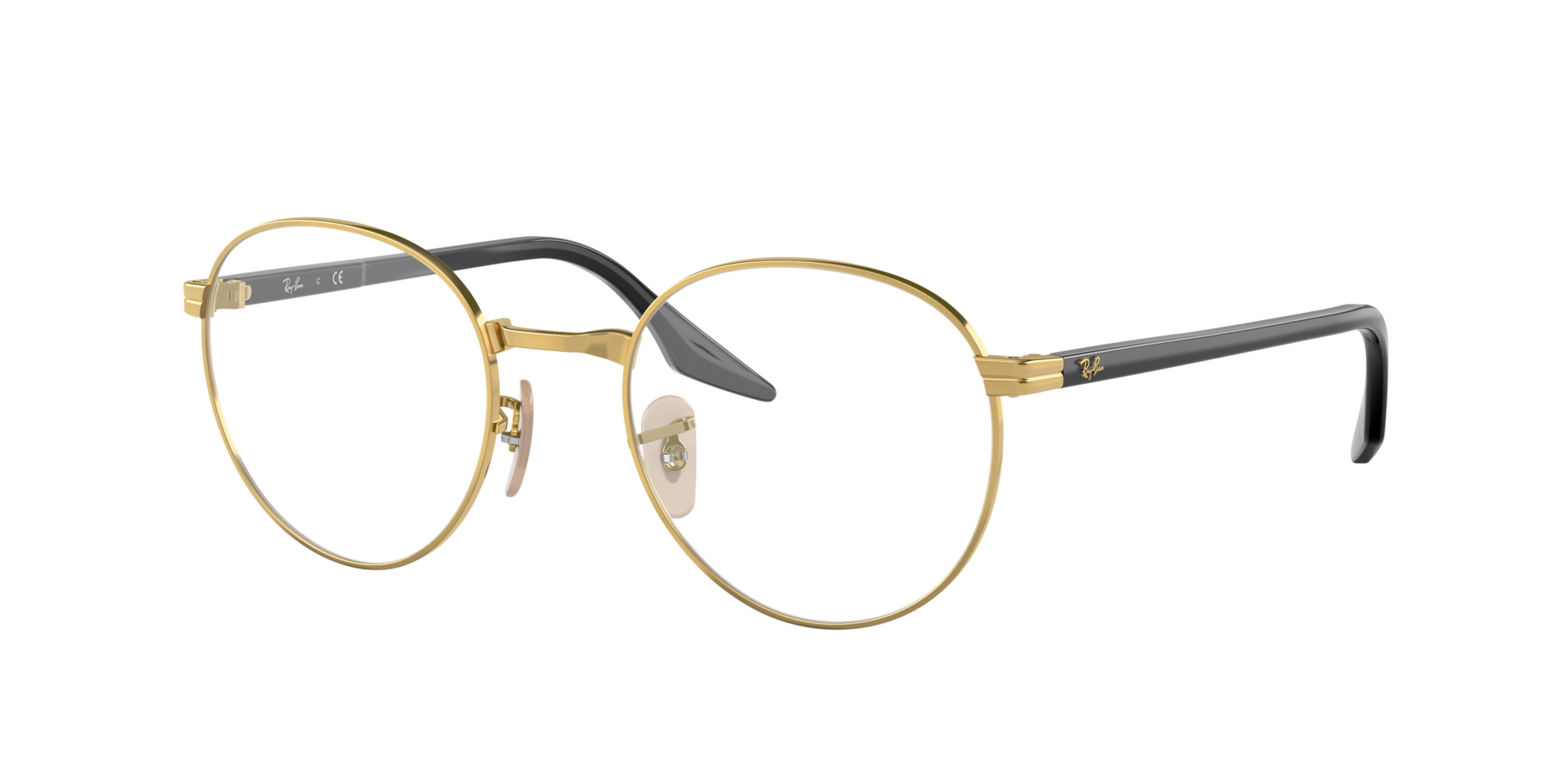 RB3691V Arista Gold MetallEyeglass Frames von B24, Dreiviertelansicht