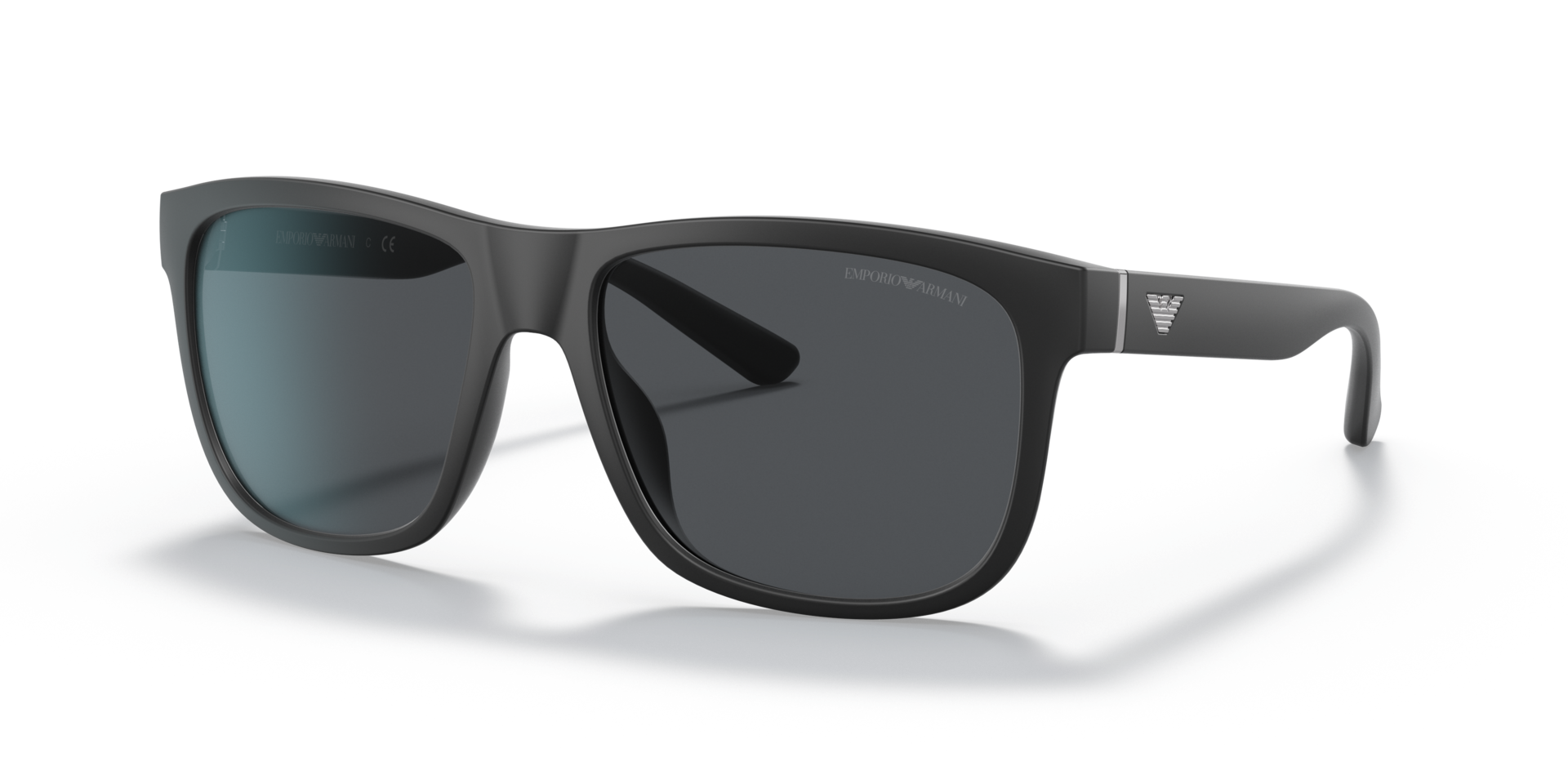 EA4182U Matt Schwarz KunststoffSunglass Frames von B24, Dreiviertelansicht