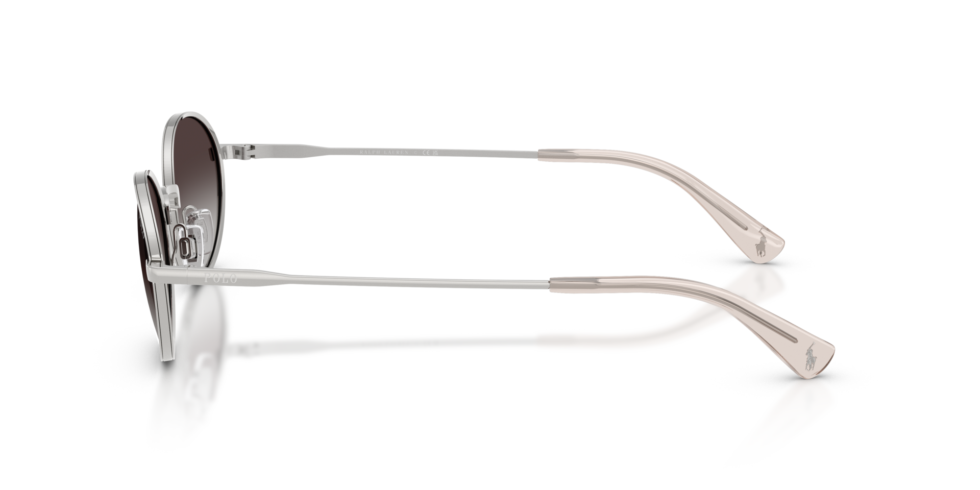 PH3162 Shiny Silver MetaalSunglass Frames van B24, Zijaanzicht