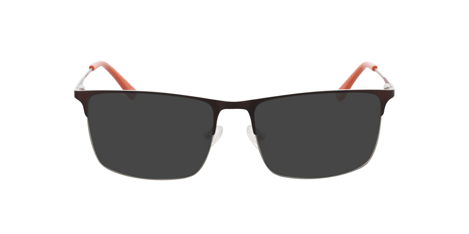 Melbourne Matbruin  &  matzilver MetaalEyeglass Frames van B24, met getinte lenzen
